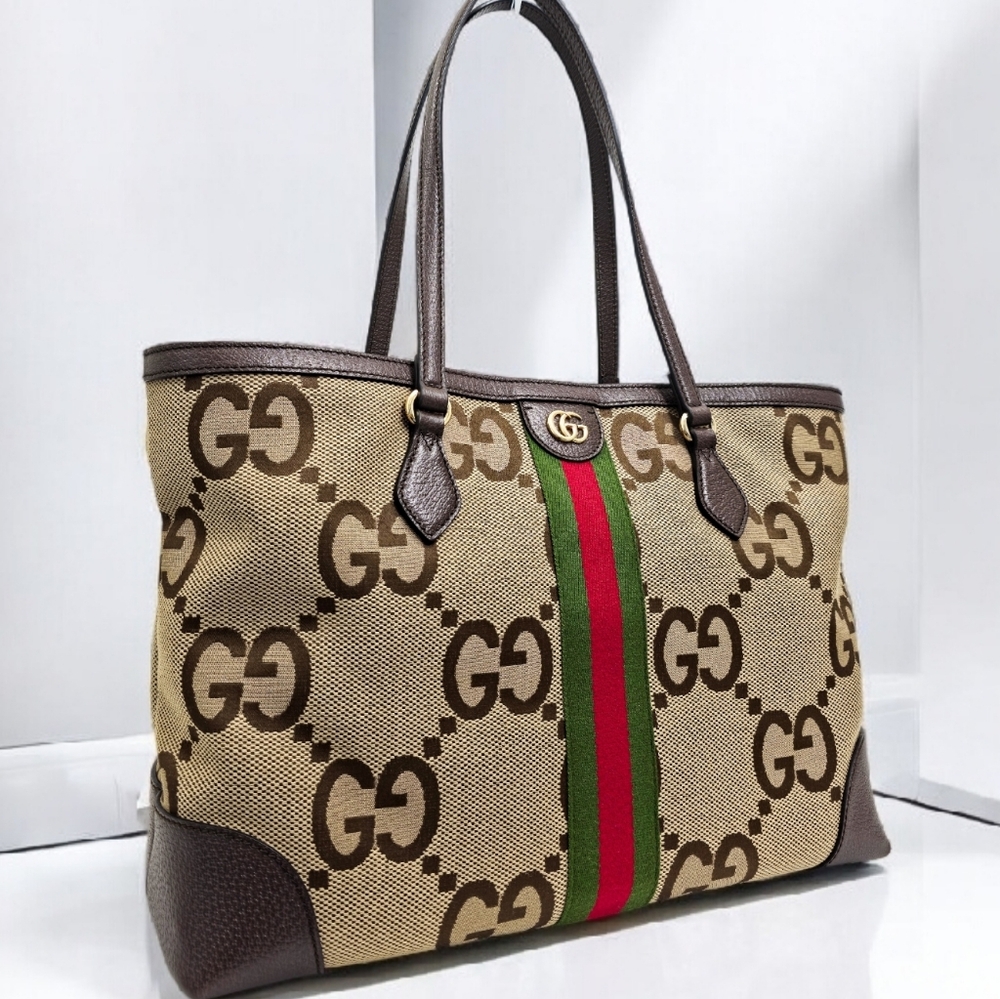 ✨️Authentic Gucci Medium Jumbo GG Tote Shoulder Bag - Picture 15 of 16